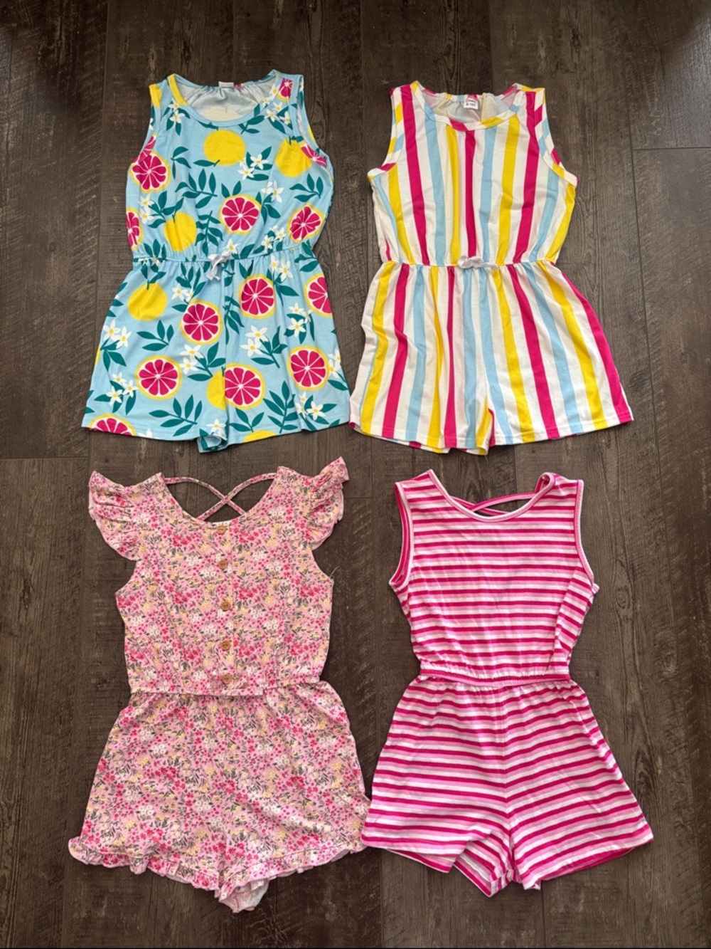 Lot of 4 Multi-Color & prints Cotton Romper Set